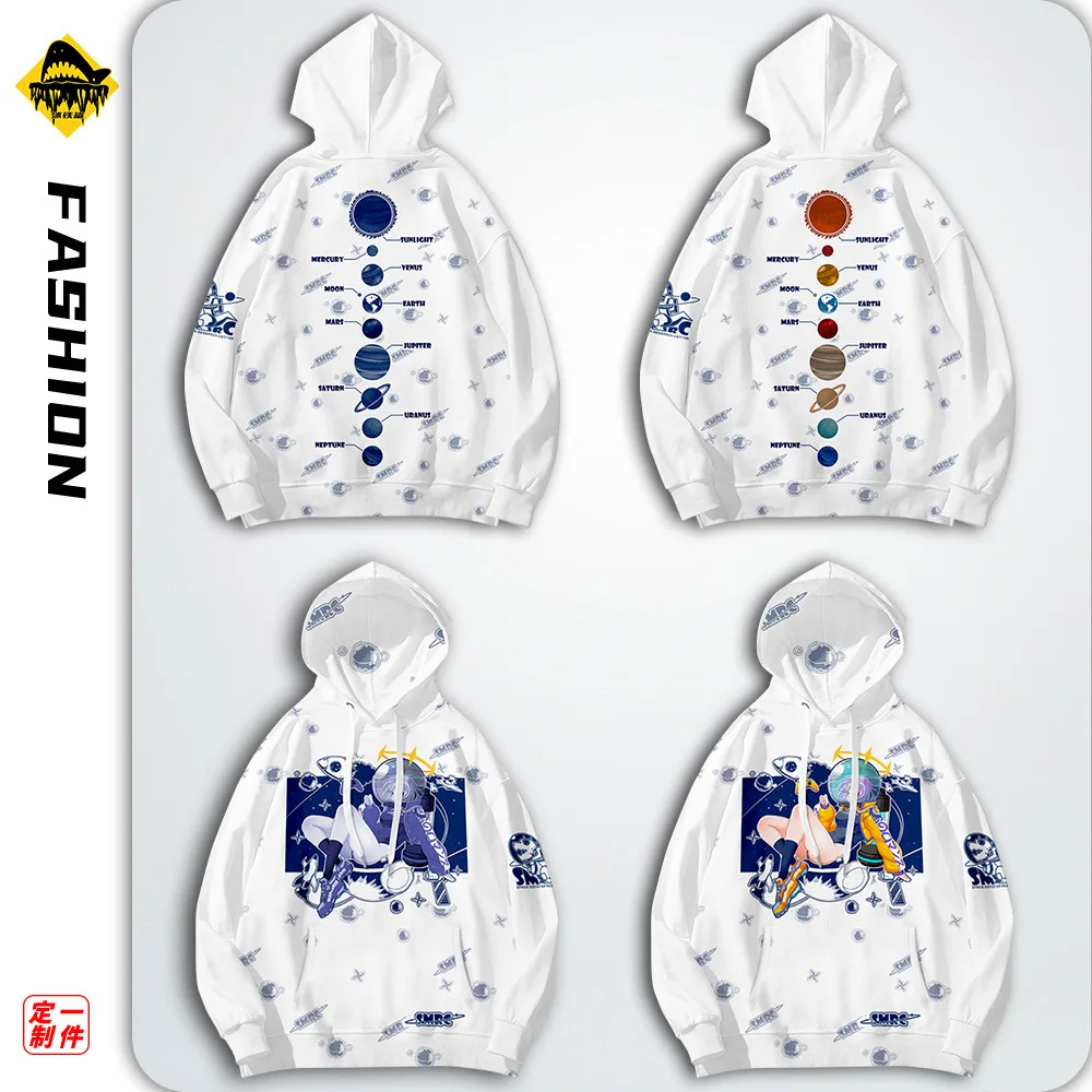

Beauty Astronaut Printed Autumn Spring Pullovers Harajuku Hoodie Sweatshirt Couple Men Women Streetwear Top Oversized 6XL