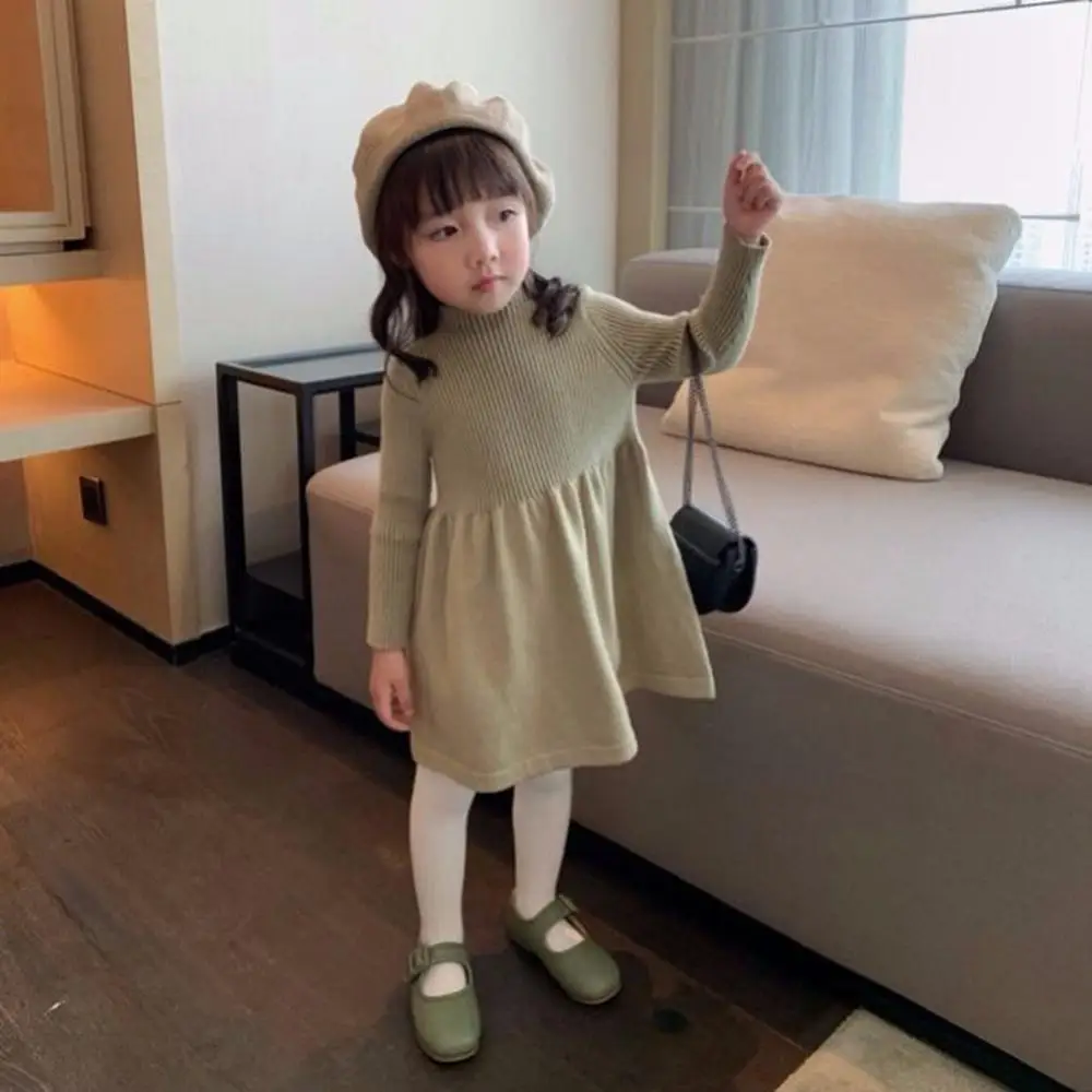 2-11Years для девочек толстый вязаный свитер платье малышей детей зимняя одежда 2020