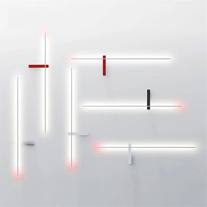 

Современная настенная лампа с длинной полосой в скандинавском стиле, простое художественное украшение для дома, гостиной, фонового освещения для телевизора, светодиодные светильники для спальни, ванной комнаты s
