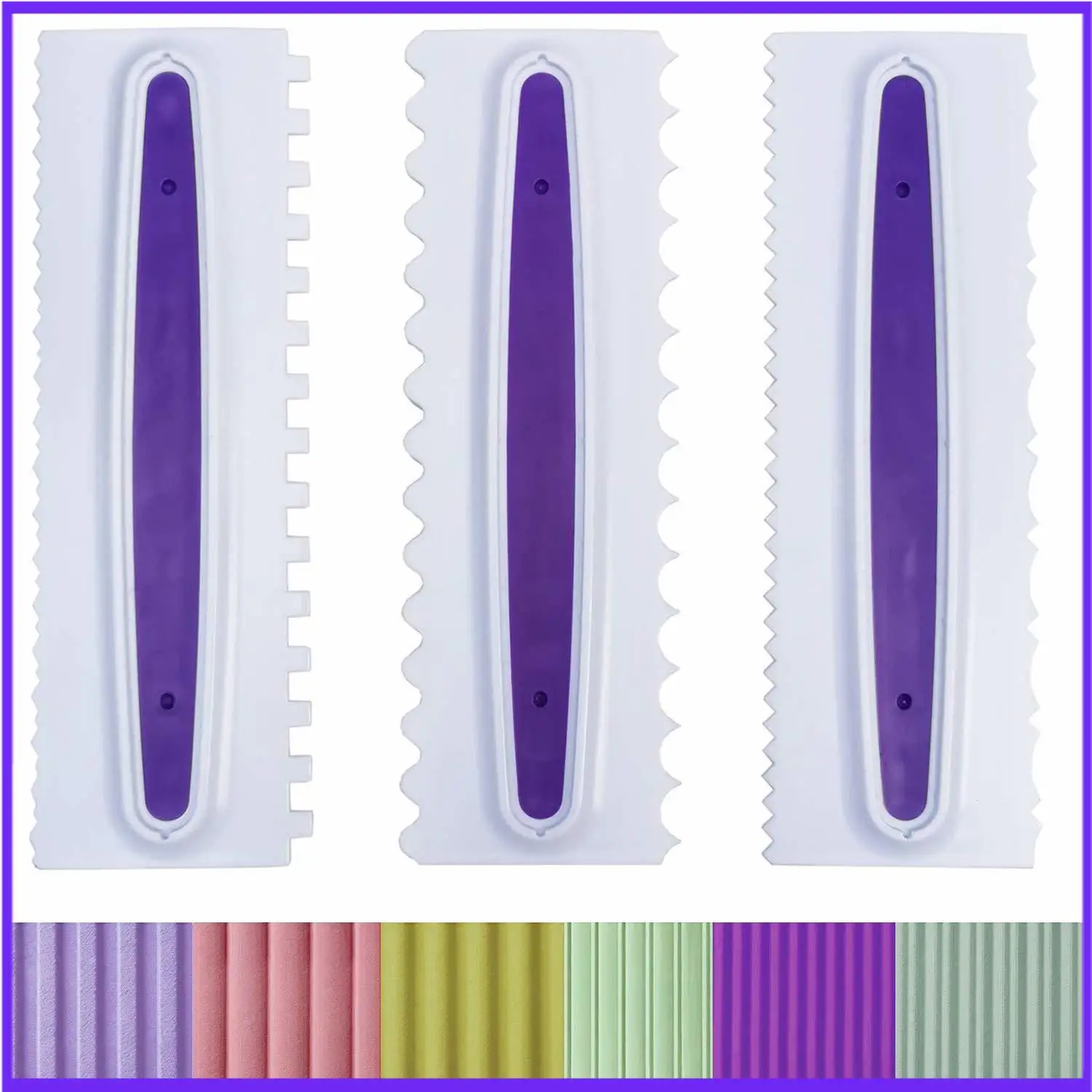 Набор из 3 декоративных расчесок и глазури сглаженный декорирующий Крем мусс для