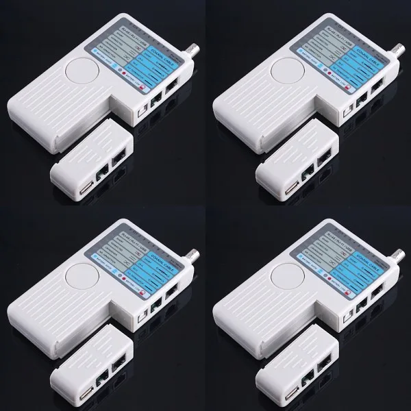 Промо акция! 4 в 1 сетевой тестер RJ11/RJ45/USB/BNC коаксиальных кабелей| |