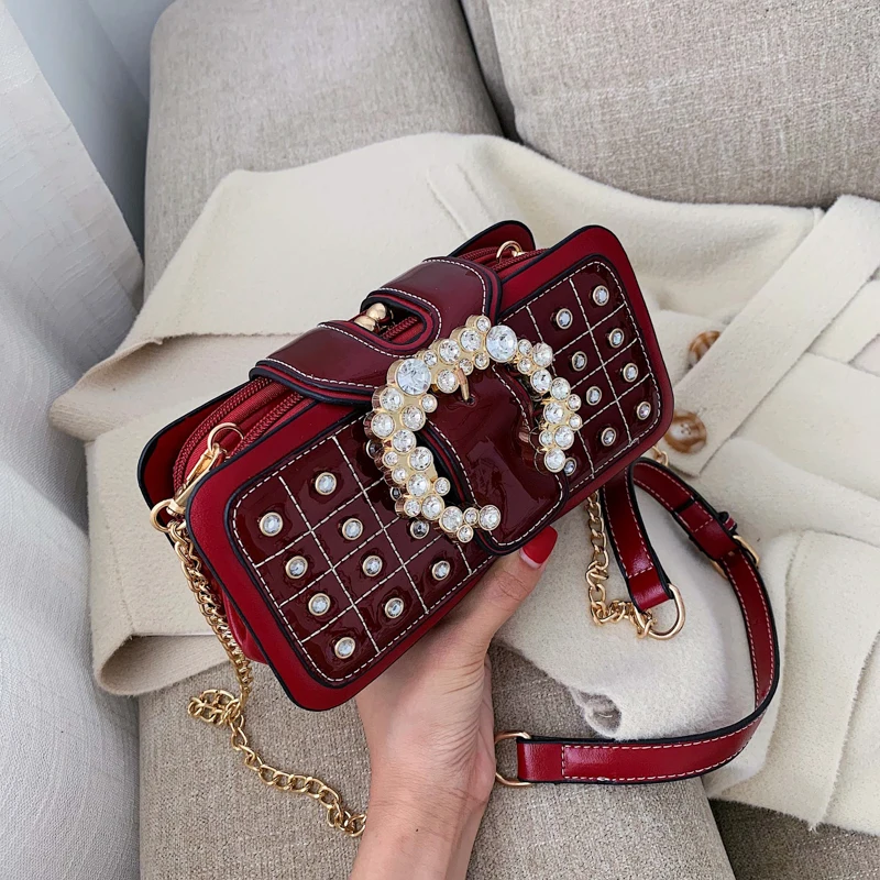 Роскошные женские сумки дизайнерские модные на плечо с цепочкой вечерние клатчи