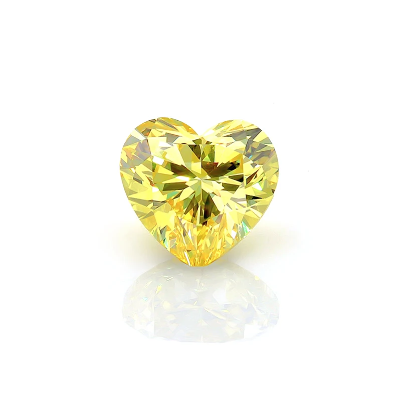 1 3 карат желтого цвета в форме сердца россыпью HPHT Lab Выращенный алмаз | Украшения и