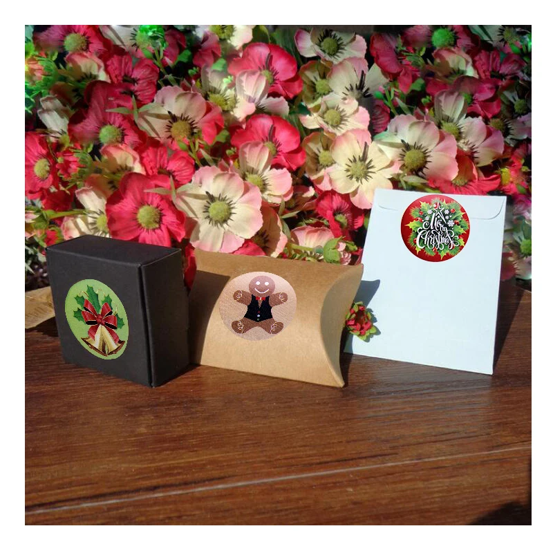 500 шт./рулон круглые наклейки Уплотнители для рождественских подарков|Наклейки| |