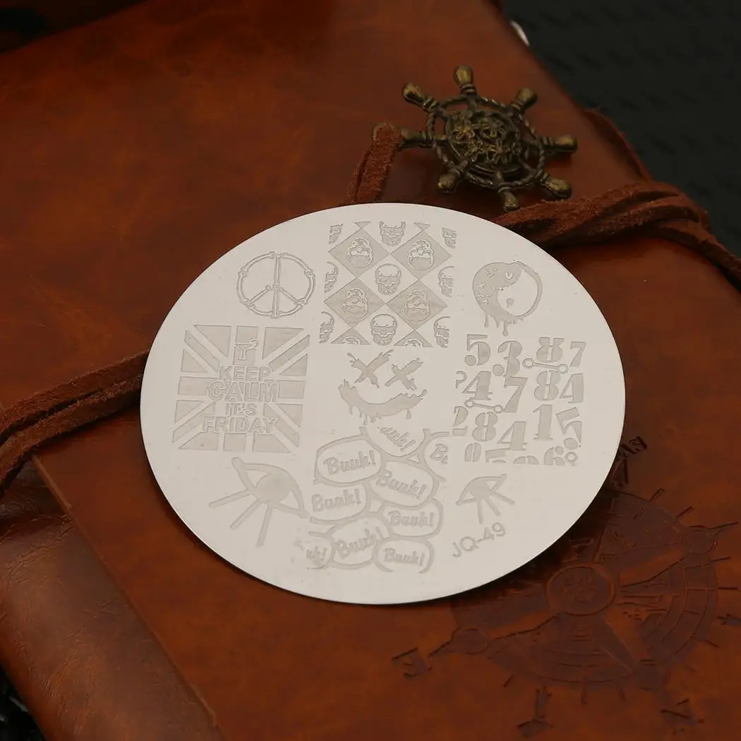 Women Fashion Stainless Steel Manicure 3D Decoration Nail Art Printing Silver Template Number Alphabet | Красота и здоровье