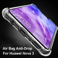mobile phone shockproof anti scatch case air bag anti drop transparent clear tpu back cover for huawei nova3i p30 p30lite p30pro