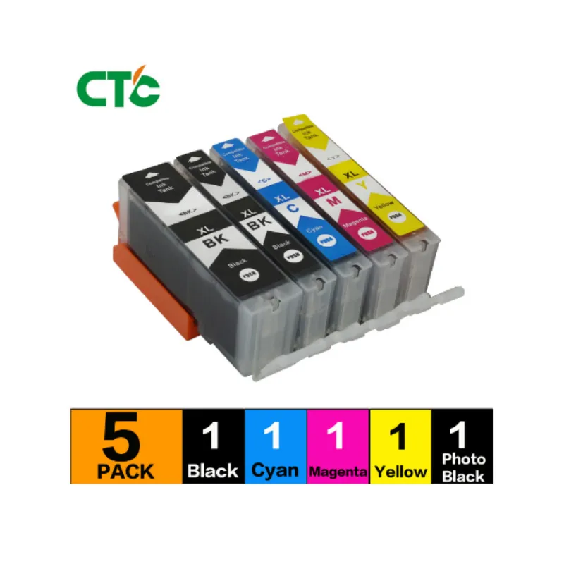 5 шт. картриджи для принтера canon PIXMA MG5440/MG5540/MG5640/MG6340/MG6640/MG7140/MG7540/Ip7240/MX924|Чернильные