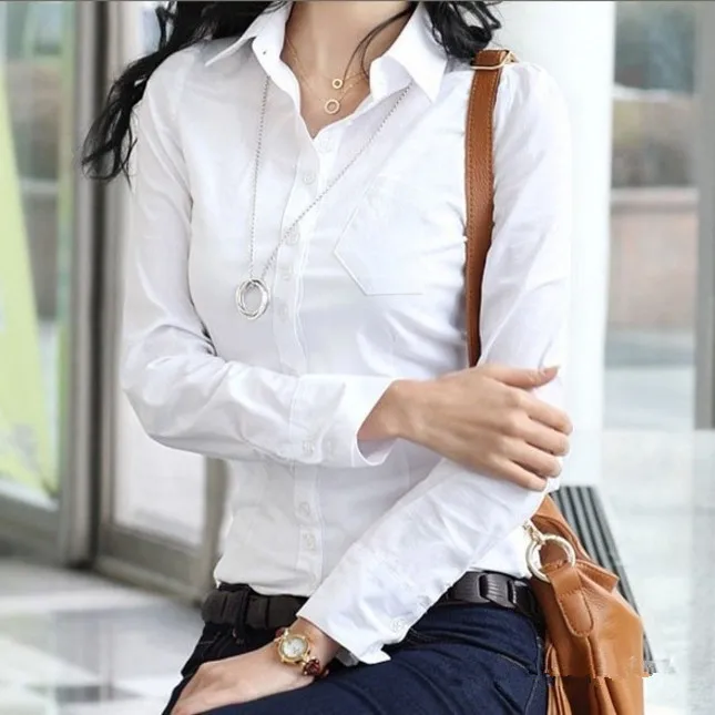 Blouses Cardigans Brand Women Tops White OL Office Clothes Woman Blusas Femininas Casual Female Blouse Shirts | Женская одежда