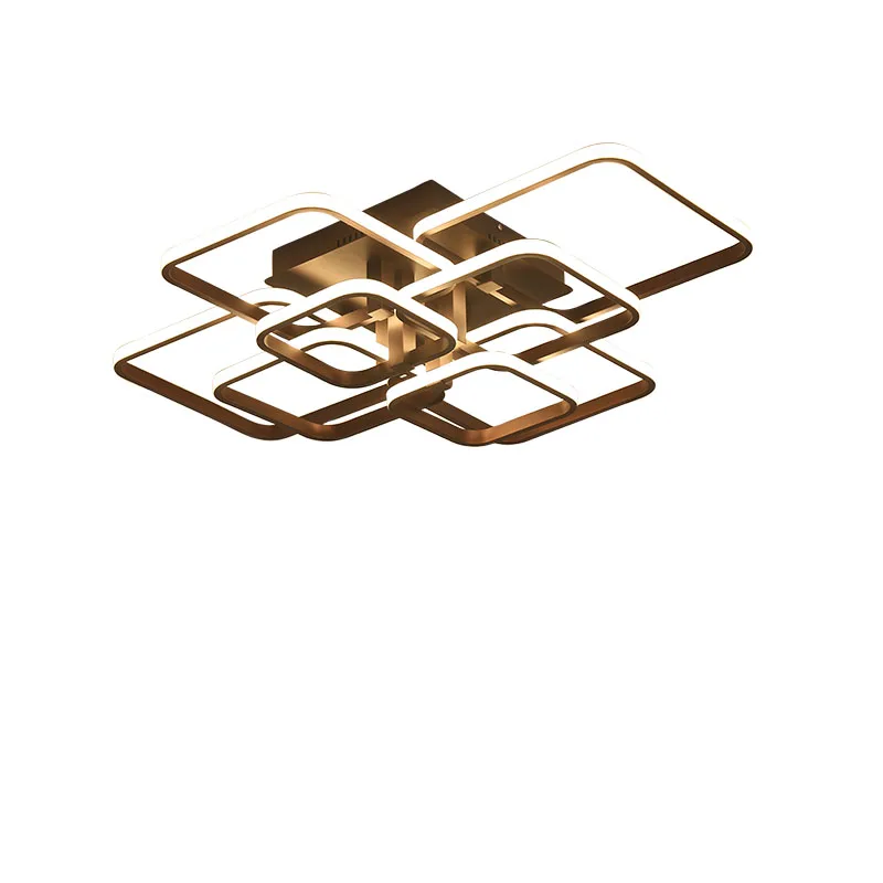 

Square Circel Rings Chandelier For Living Room Bedroom Home AC85-265V Modern Led Ceiling Chandelier Lamp Fixtures