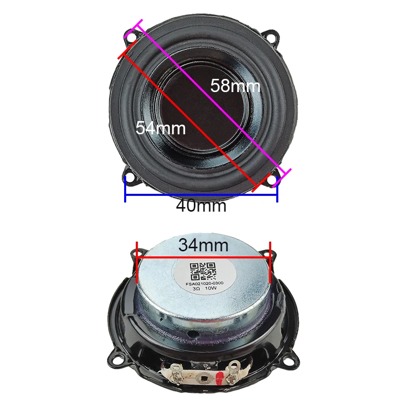 GHXAMP 2 inch Mid Bass Portable Speaker 3ohm 10W Neodymium DIY Woofer Long Stroke 1PC | Электроника