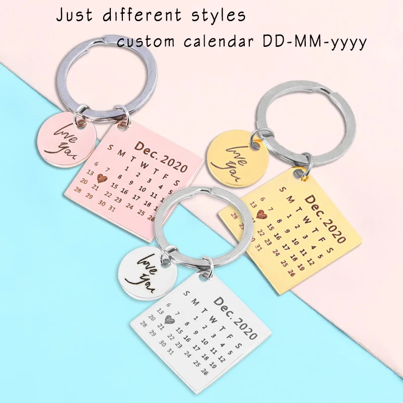 Персональная нестандартная брелок-календарь кулон брелок даты в соответствии с