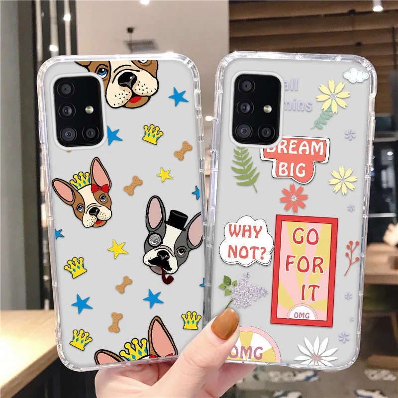 

Carton Case For Samsung Galaxy S21 Ultra S20 FE A51 A71 A21S A50S M51 A30 Soft Silicon Capas Note20 Ultra S30 Ultra Bumper Cover