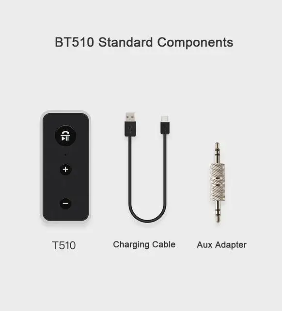 

Kuulee Bluetooth 5.0+EDR Receiver AUX Audio 3.5mm Jack Wireless Receivers for Car Speaker Headphone Adapter Handsfree