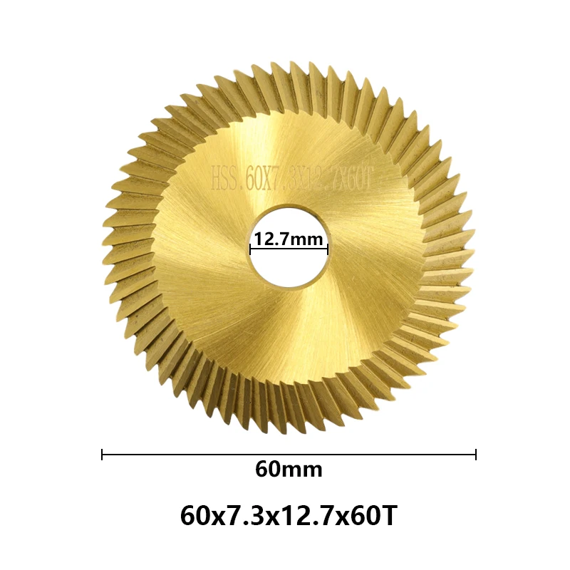 60x7.3x12.7x60T CMCP 1 шт. HSS 60 мм/70 мм Ключ режущего станка лезвие для дублирования ключа фрезерный станок ключевой режущий диск слесарный инструмент - Цвет: 60x7.3x12.7x60T