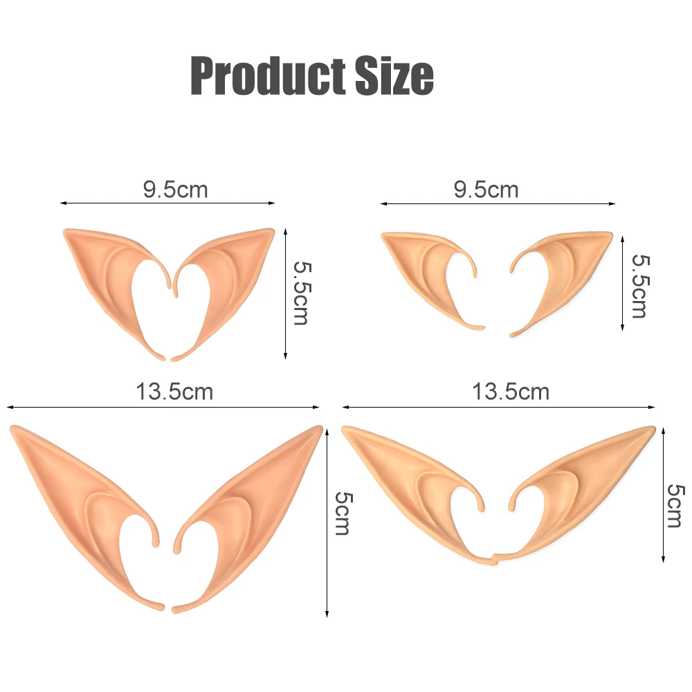 

Mysterious Angel Elf Ears Latex Ears for Fairy Cosplay Costume Accessories Halloween Decoration Photo Props Adult Kids Toys