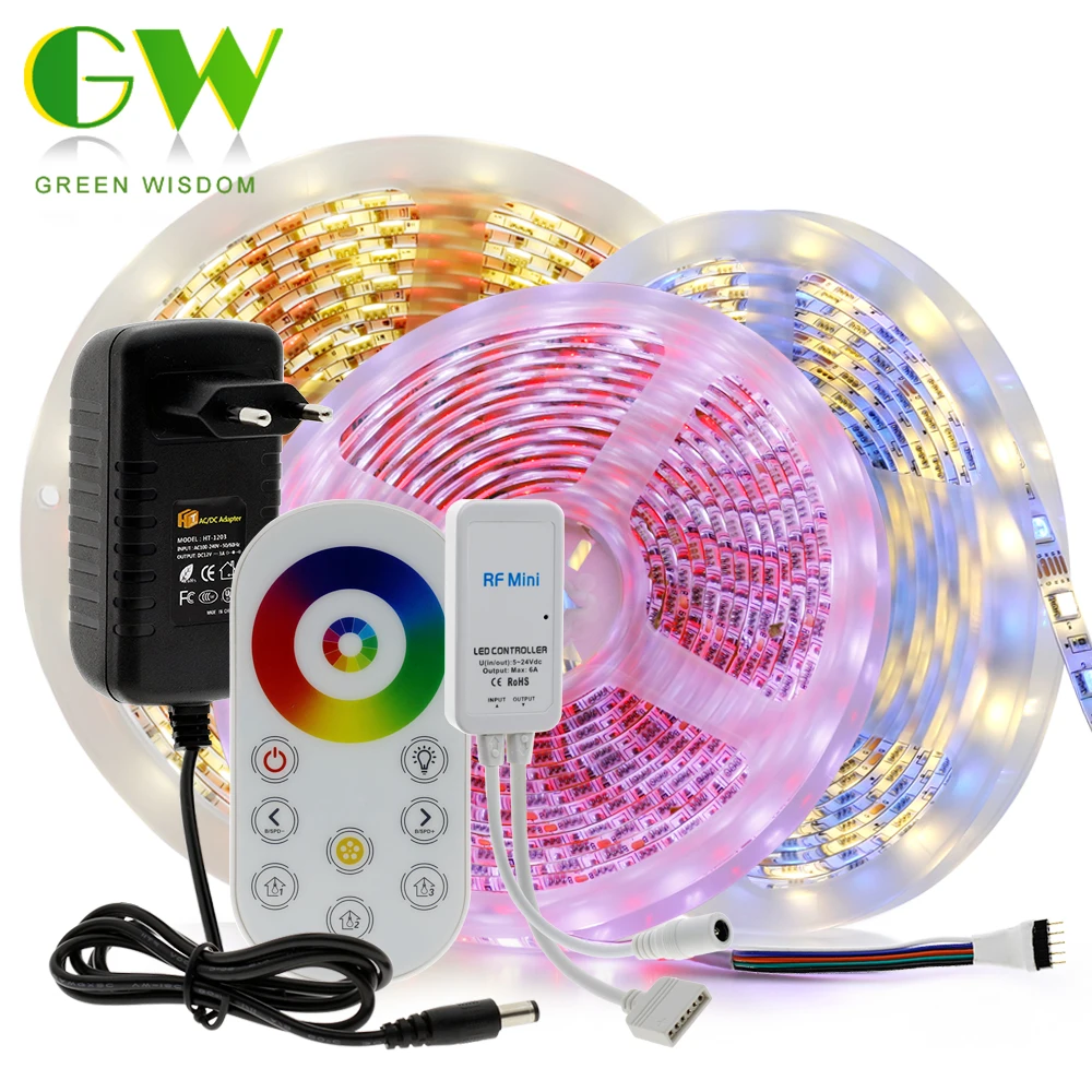 Светодиодная лента светильник 5050 RGB / RGBW + CCT гибкая 60 светодиодов/м 5 м