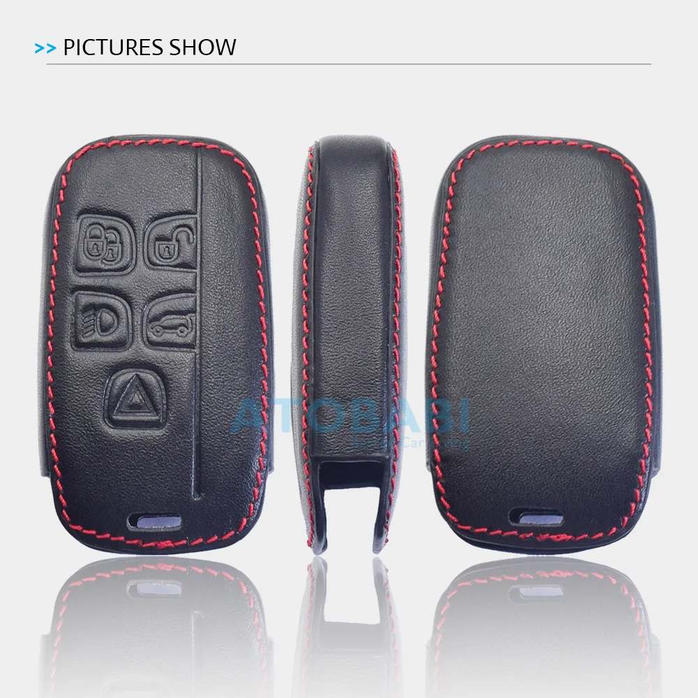 Кожаный чехол для ключа автомобиля Land Rover LR4 Дискавери LR2 Range Sport Evoq Jaguar 5 кнопок