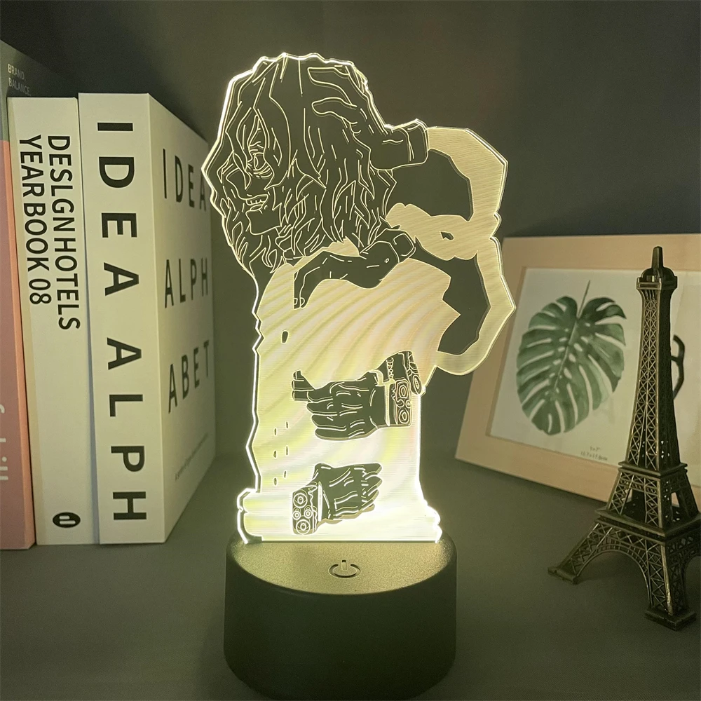 

Светодиодный ночсветильник Tomura Shigaraki из аниме «Моя геройская Академия», лампа для спальни, украшение, подарок на день рождения, 3d лампа Tomura ...