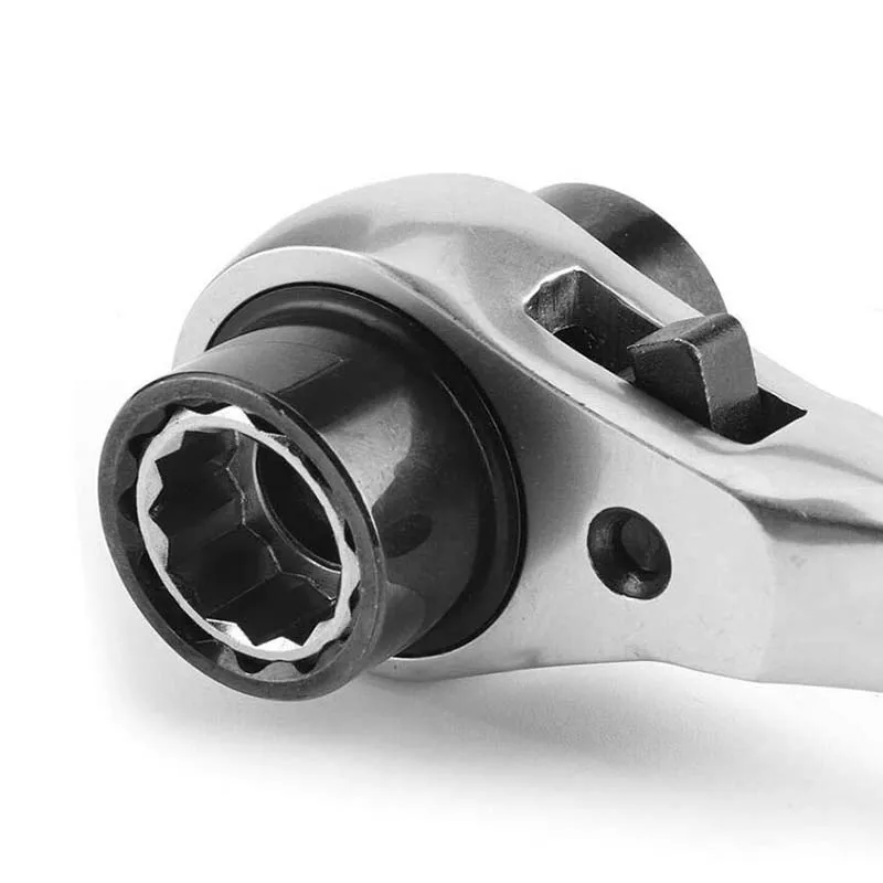 

Socket Wrench, 8-21mm 8-In-1 Multifunction 72 Teeth Ratchet Wrench 12 Teeth Sleeve Spanner Double-Headed Car Repair Tools