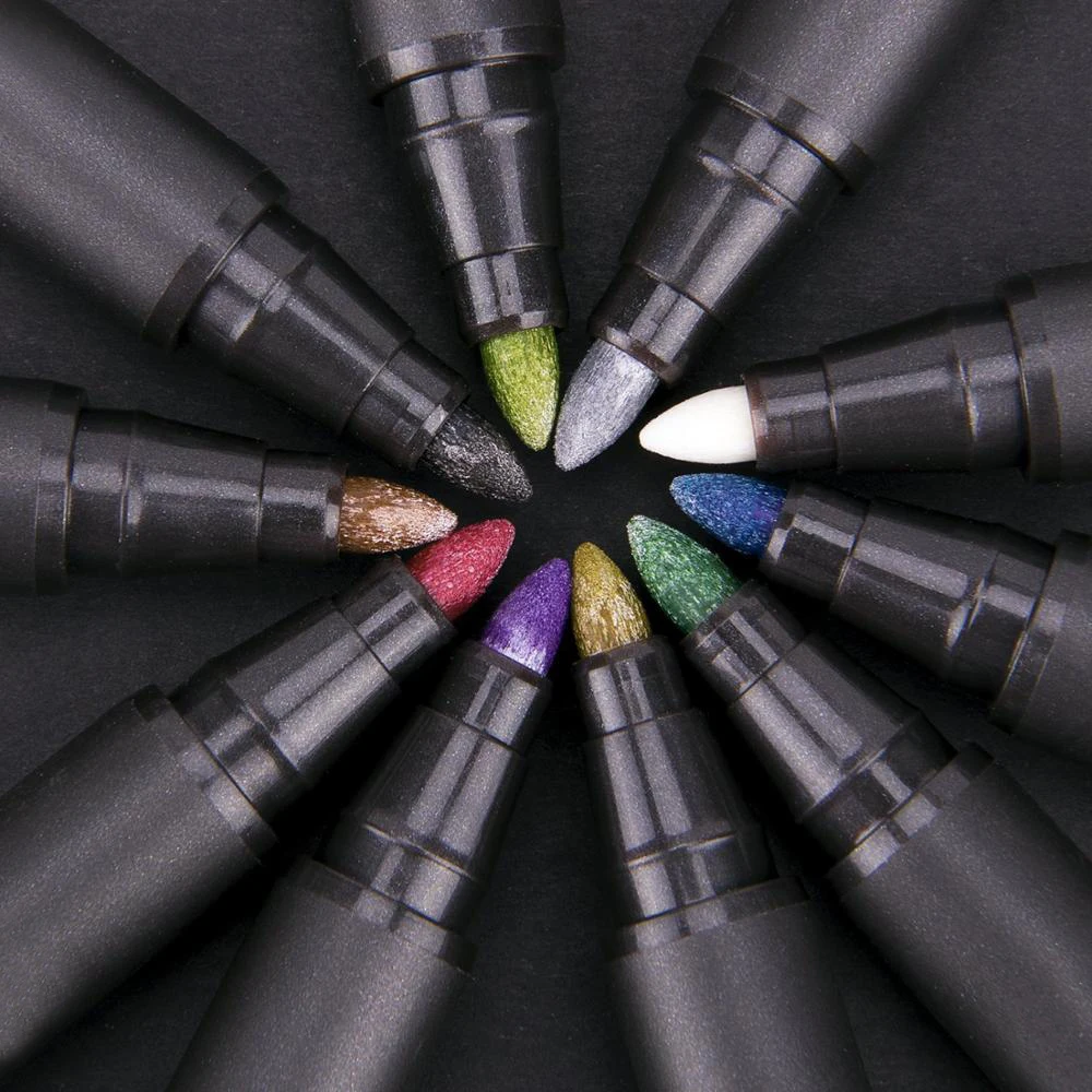 Маркеры перманентные для бумаги стекла стен 10 шт. | Канцтовары офиса и дома