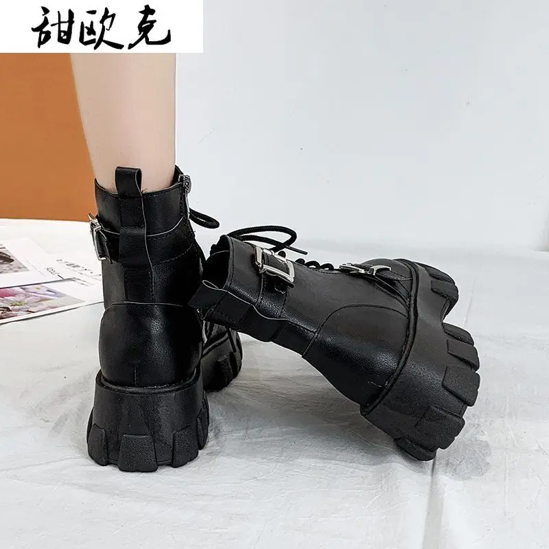 

2020 New Fashion Winter Women Boots Warmth Platform Ankle Boots Ankle Women Casual Booties Round Toe Women's Shoes Botas Mujer