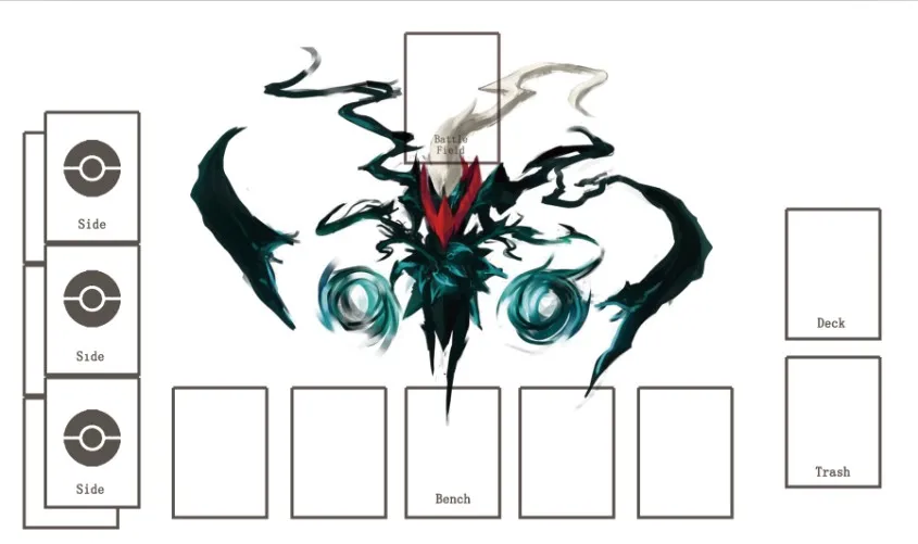 

Takara Tomy PTCG Accessories Pokemon Card Board Game Playmat Monster Darkrai Toys for Children