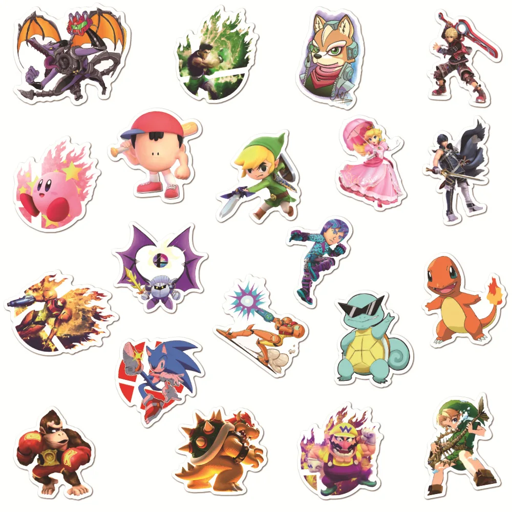 

100Pcs Classic Anime Game Character Graffiti Stickers DIY Helmet Computer Phone Water Cup Bedroom Waterproof Stickers Toys