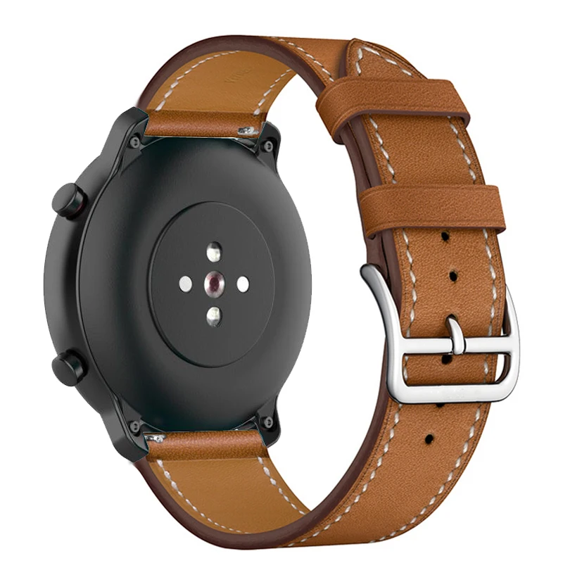 Кожаный ремешок для смарт-часов Amazfit GTS/2/2e/3/GTS2 Mini/GTR/3/Pro/GTR2/47 мм/42 мм/stratos bip 20 мм/22 мм |