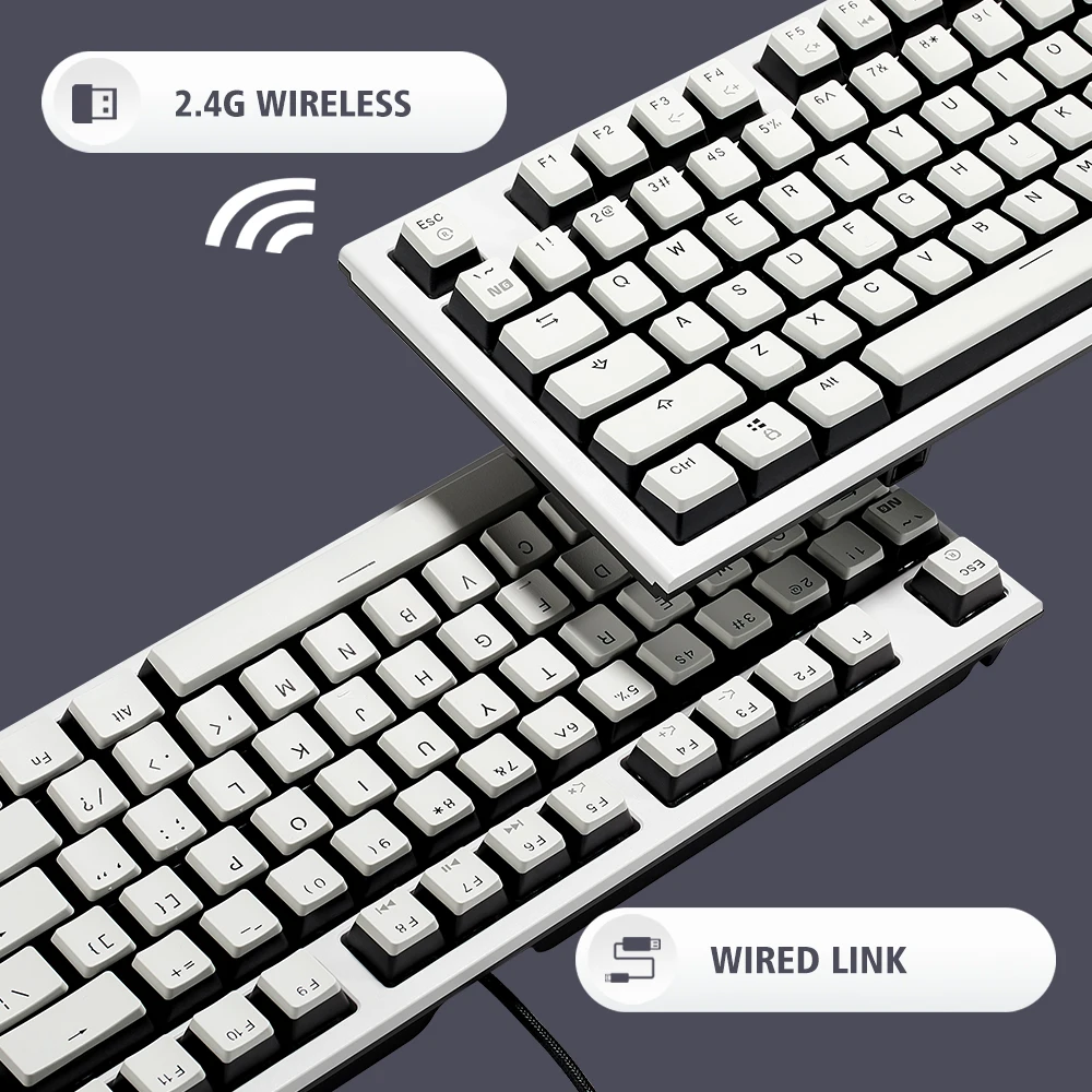 hexgears x3 gaming mechanical keyboard hand rest 87 key pbt keycap kailh upgrade box switch usb 2 4g wireless gamer keyboard free global shipping