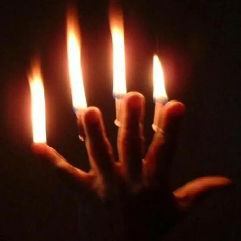 4 шт./компл. Пальчиковый огонь Хэллоуин розыгрыш игрушка сцена крупный план