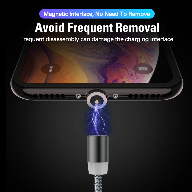 Кабель для зарядки магнитный Posugear USB Type A/ Micro USB/ C/ Lightning 2.4A|Кабели мобильных