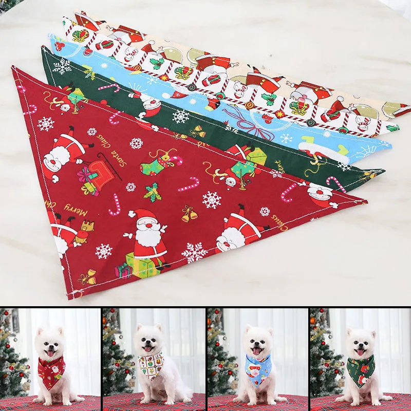 

Cute Dog Bandana Premium Durable Fabric Bibs Dog Accessories Soft Dog Kerchief Scarf