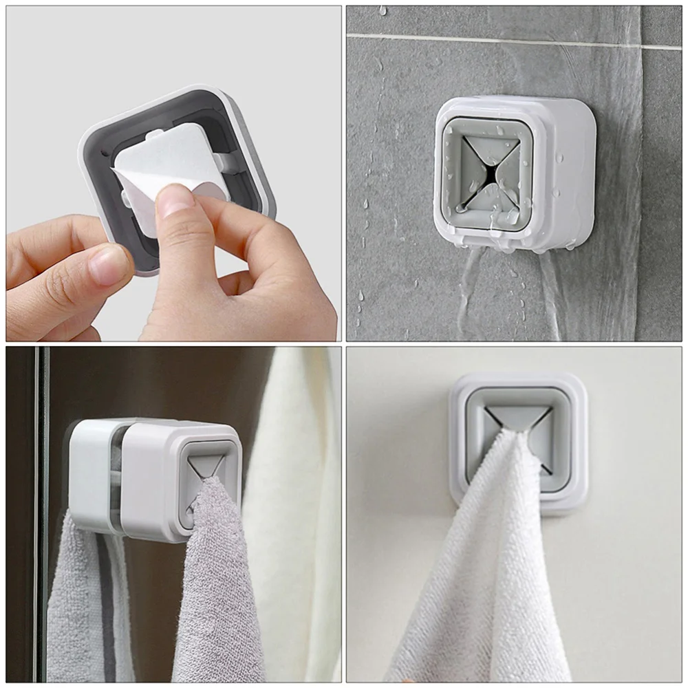 

3Pcs Self-adhesive Wall Holders Bathroom Towel Racks Organizers Towel Wall Plugs