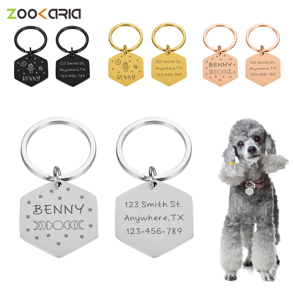 

Customizable Dog Tag Pet ID Christmas Gift Puppy Owners DIY Personalized Dog Collar Accessories Engraved Arbitrary Information