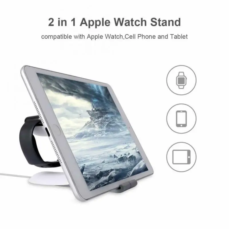 Быстрая Беспроводная зарядная док станция 2 в 1 для IPhone 11 Pro XR XS Max 8 Apple Watch 3 4