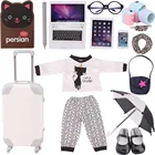 15 шт., тематический костюм котенка для американских кукол 18 дюймов, аксессуары для кукол 43 см, Товары для новорожденных и нашего поколения