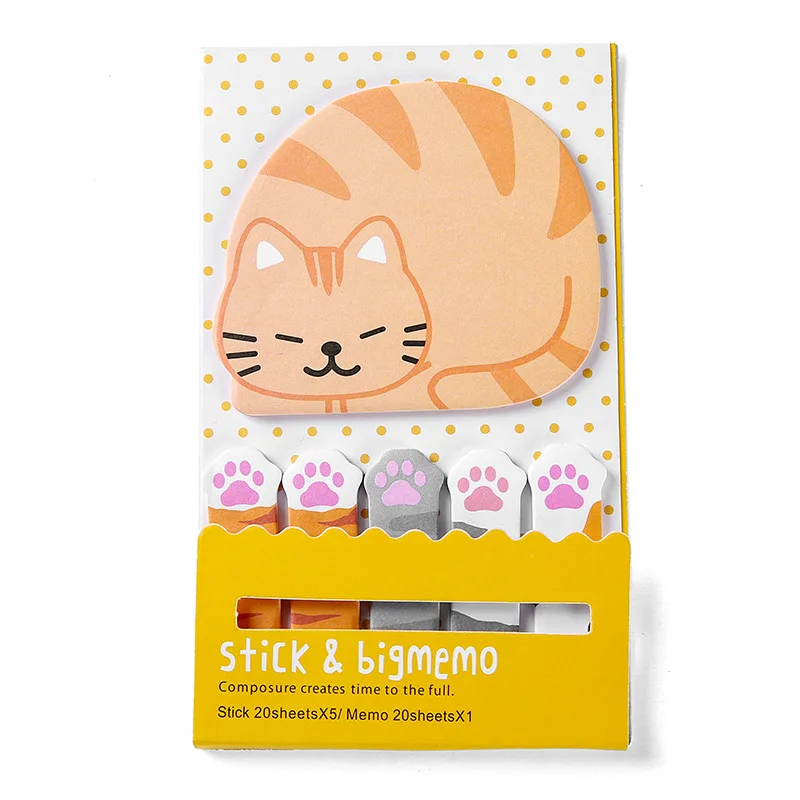 1Set Memo Pads Sticky Notes Kawaii Multifunction Paper Notepad diary Scrapbooking Stickers Office School stationery Notepads |
