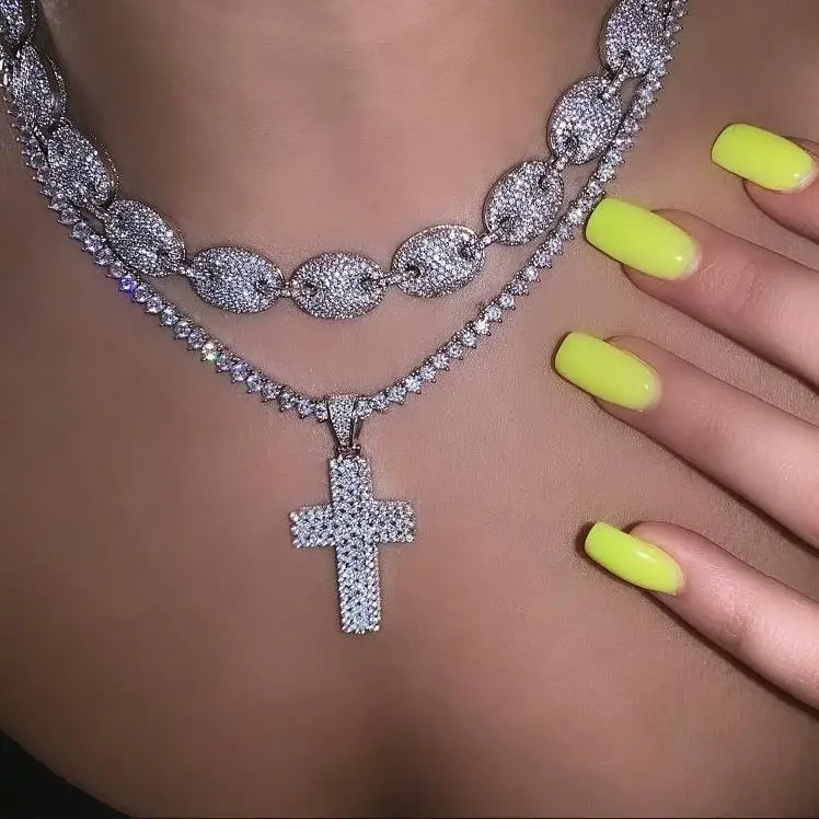 Кубинская цепочка Майами Мужская/Женская роскошное ожерелье из кубинской цепи с