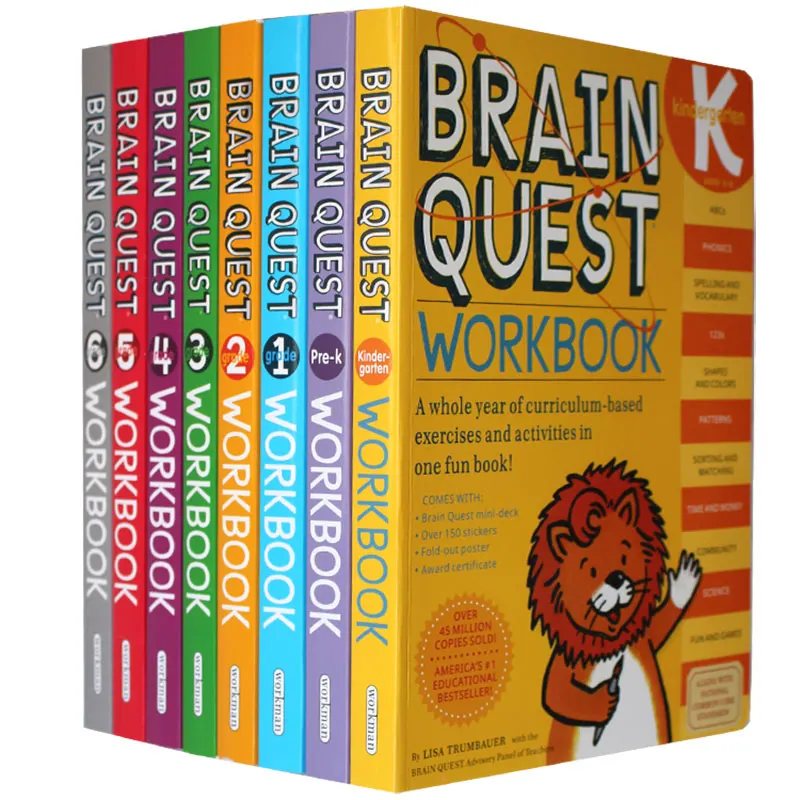 Рабочая книга Brain Quest английская версия интеллектуальных карт развития книги