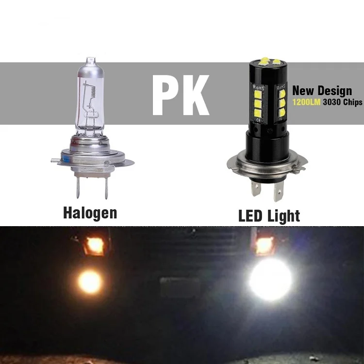 OKEEN 1 шт. H4 H7 светодиодный лампы для передних фар 15SMD 3030 Противотуманные фары Дневные Фары свет супер яркий светодиодный авто лампы H11 9005 9006 H8 H9 12В противотуманная фара