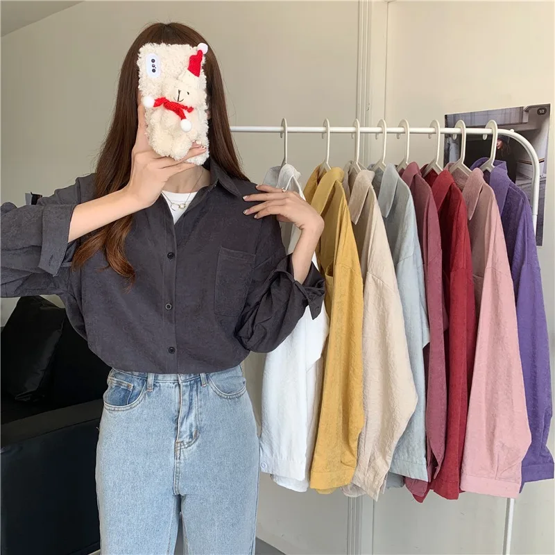 

Cheap wholesale 2021 spring summer autumn new fashion casual ladies work women Blouse woman overshirt female OL tops BAt8356X