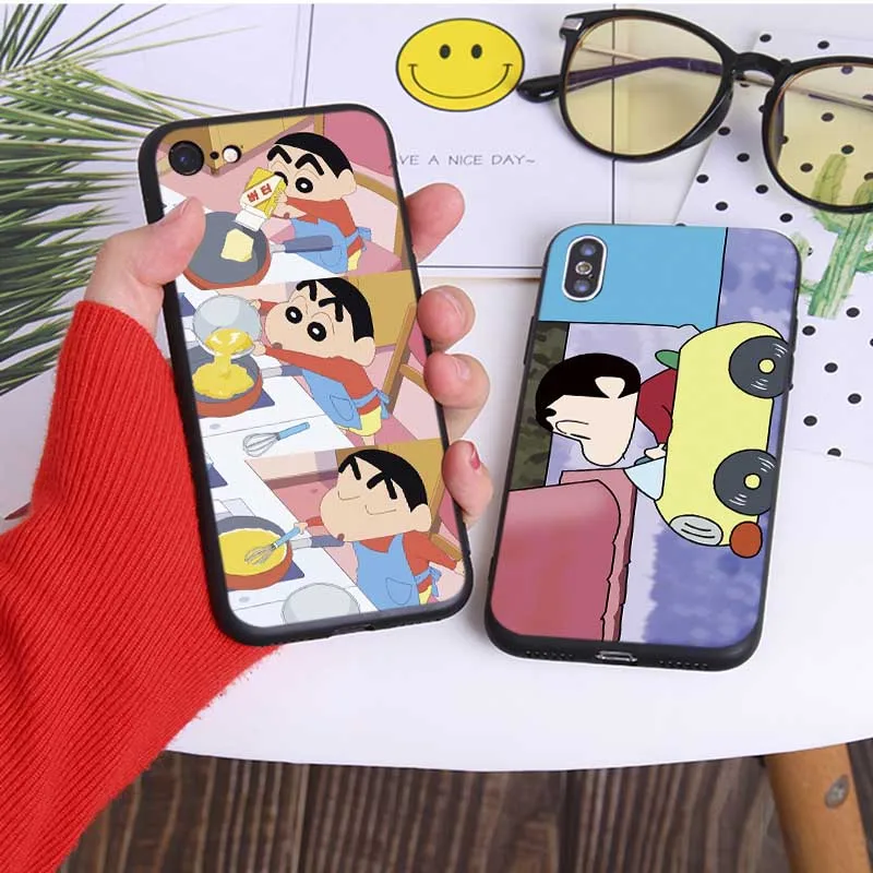 Crayon Shin-Chan Мягкий силиконовый чехол для iPhone X XS MAX XR 7 8 6 6S plus 5s SE |