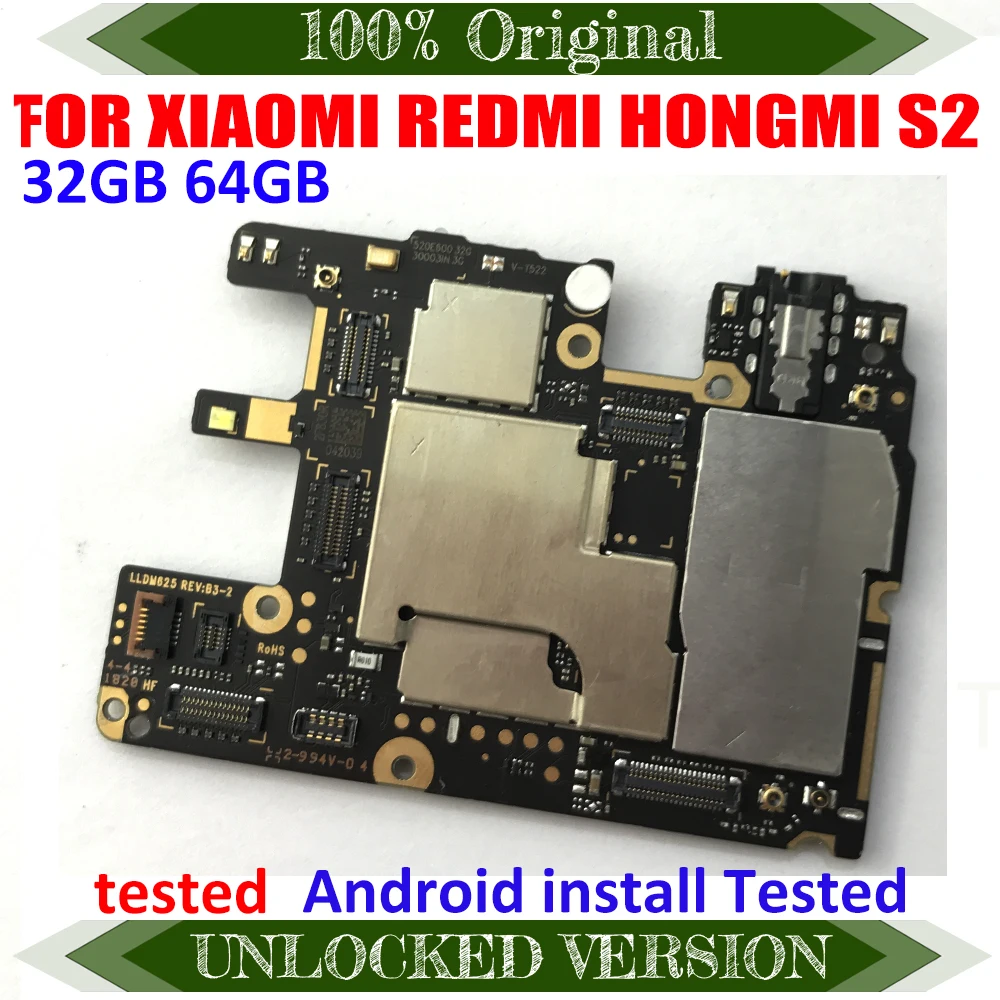 Материнская плата для RedMi S2 HongMi 100% оригинал разблокирована 32 ГБ/64 ГБ Xiaomi