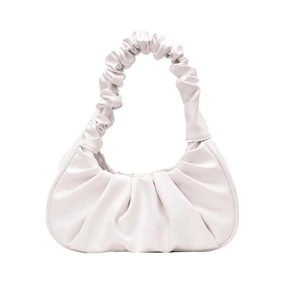 

Delicate Pleated Women Handbags Classic Texture Creative Chic PU Leather Female Elegant Small Clutch Shoulder Totes Bag