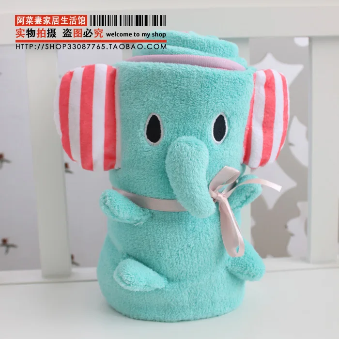 Одеяло детское Фланелевое в виде животного милое розовое свинья кролик альпака