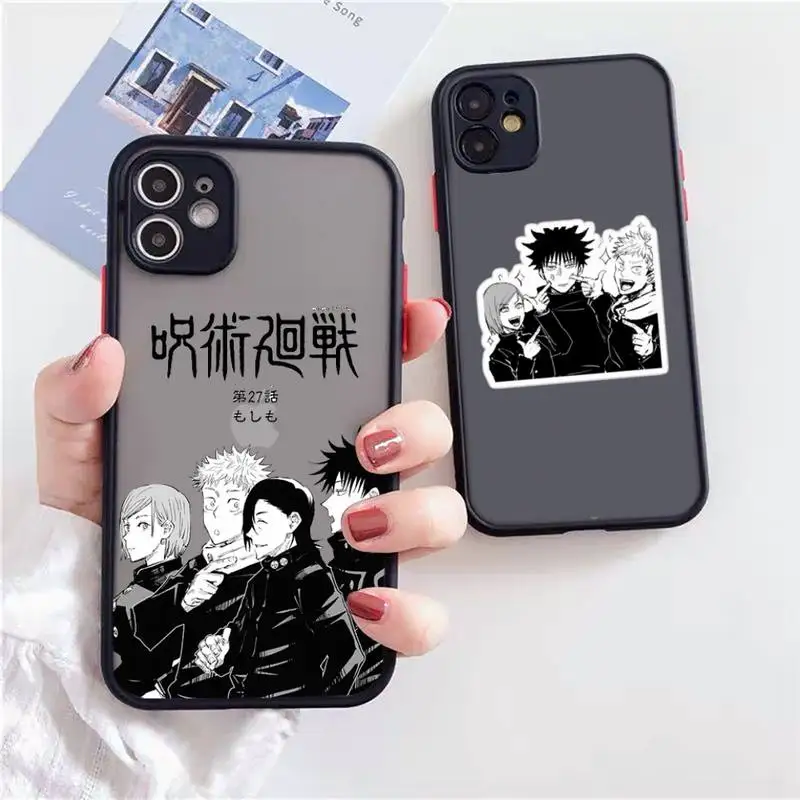 

Jujutsu Kaisen Anime Phone Case For iPhone 12 11 Mini Pro XR XS Max 7 8 Plus X Matte transparent Back Cover