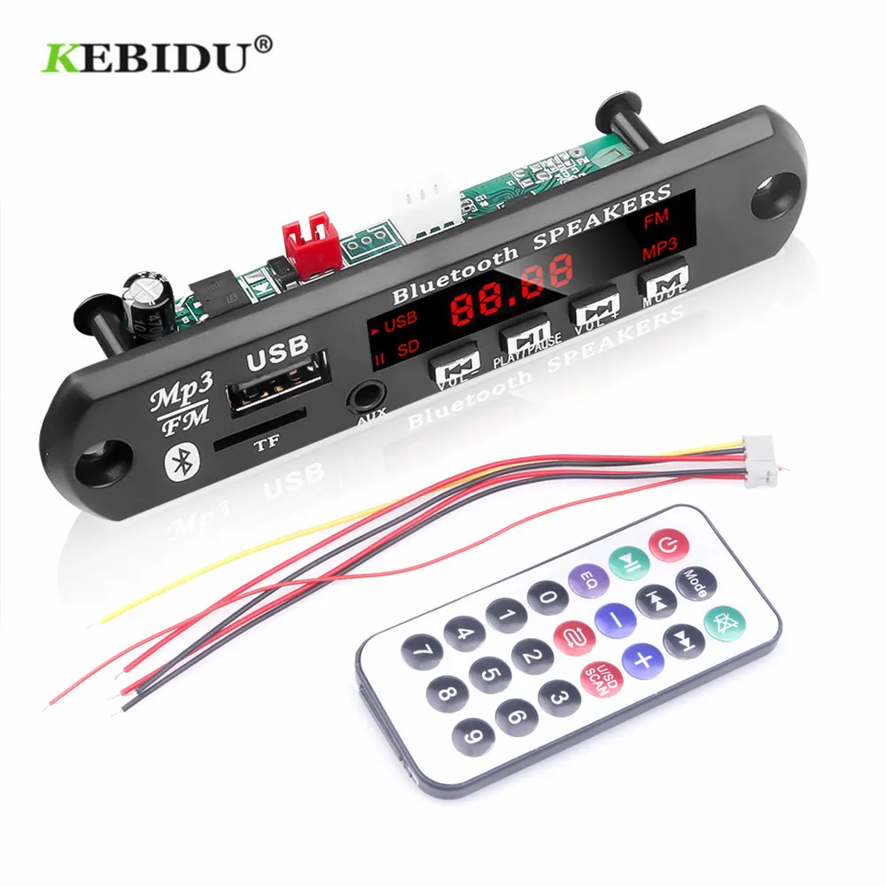 12 В Автомобильный Bluetooth MP3 WMA FM AUX декодер плата пластина аудио модуль USB/TF/FM/AUX/Bluetooth