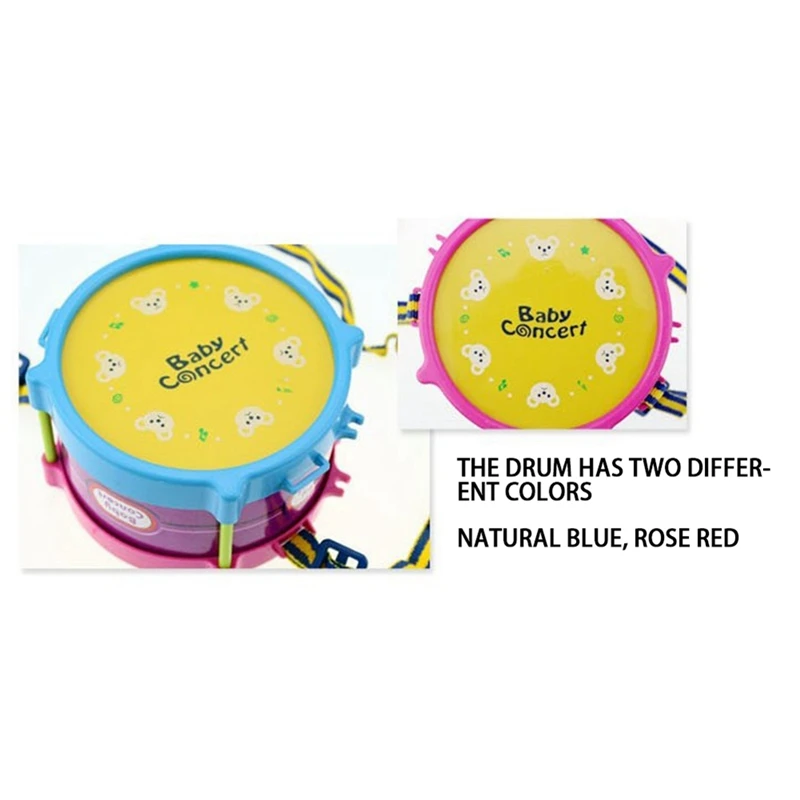 

5Pcs/Set Musical Toy Set Roll Drum Musical Instruments Band Kits Kids Early Educational Toy Gift Baby Grasp Hand Bell