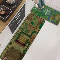 zeldas map printed flannel floor mat bathroom decor carpet non slip for living room kitchen welcome doormat