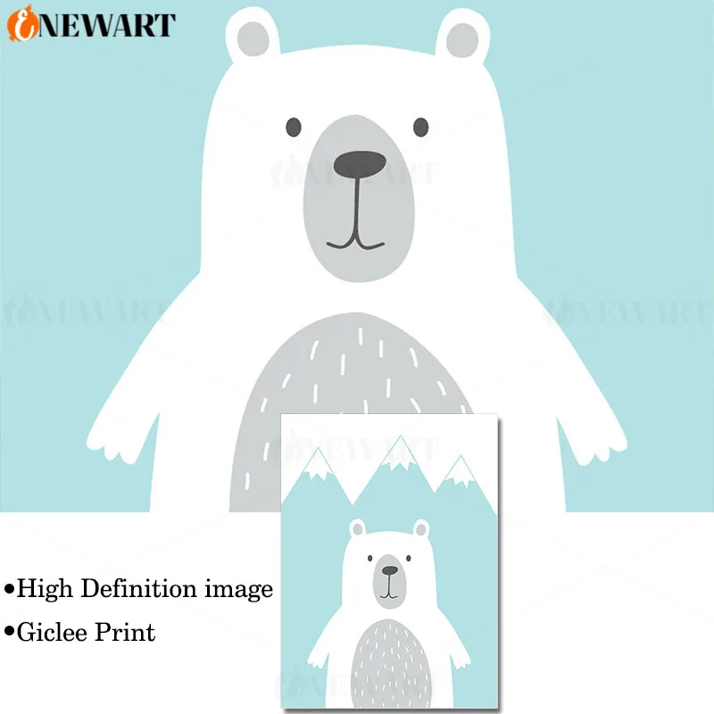 Пользовательское имя постер Детский Настенный художественный мультфильм